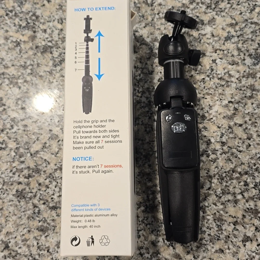 9/1 Black Camera Tripod
